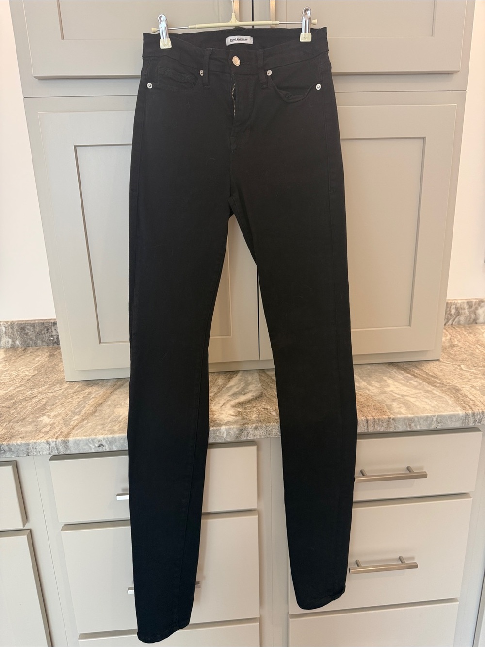 Good American Black High-Rise Skinny Jeans